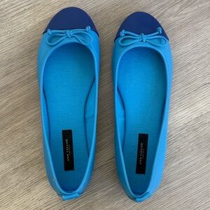 Ann Taylor Sky Blue Ballet Flats size 7